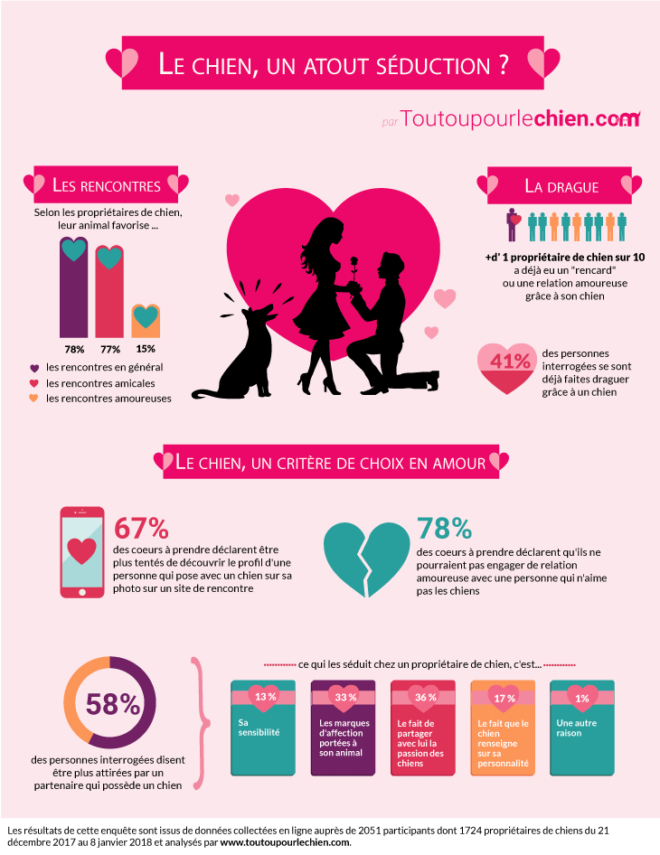 infographie le chien un atout séduction