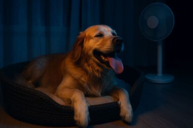 chien qui a trop chaud la nuit