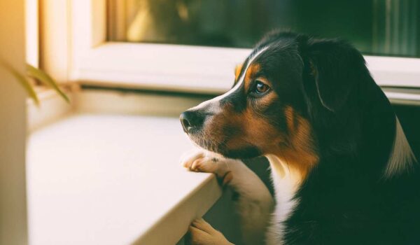 chien qui reste seul à la maison