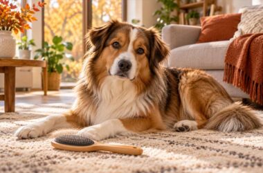 mue d'automne poils chien