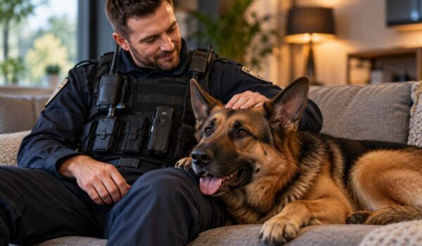 les chiens aident les policiers à se concentrer