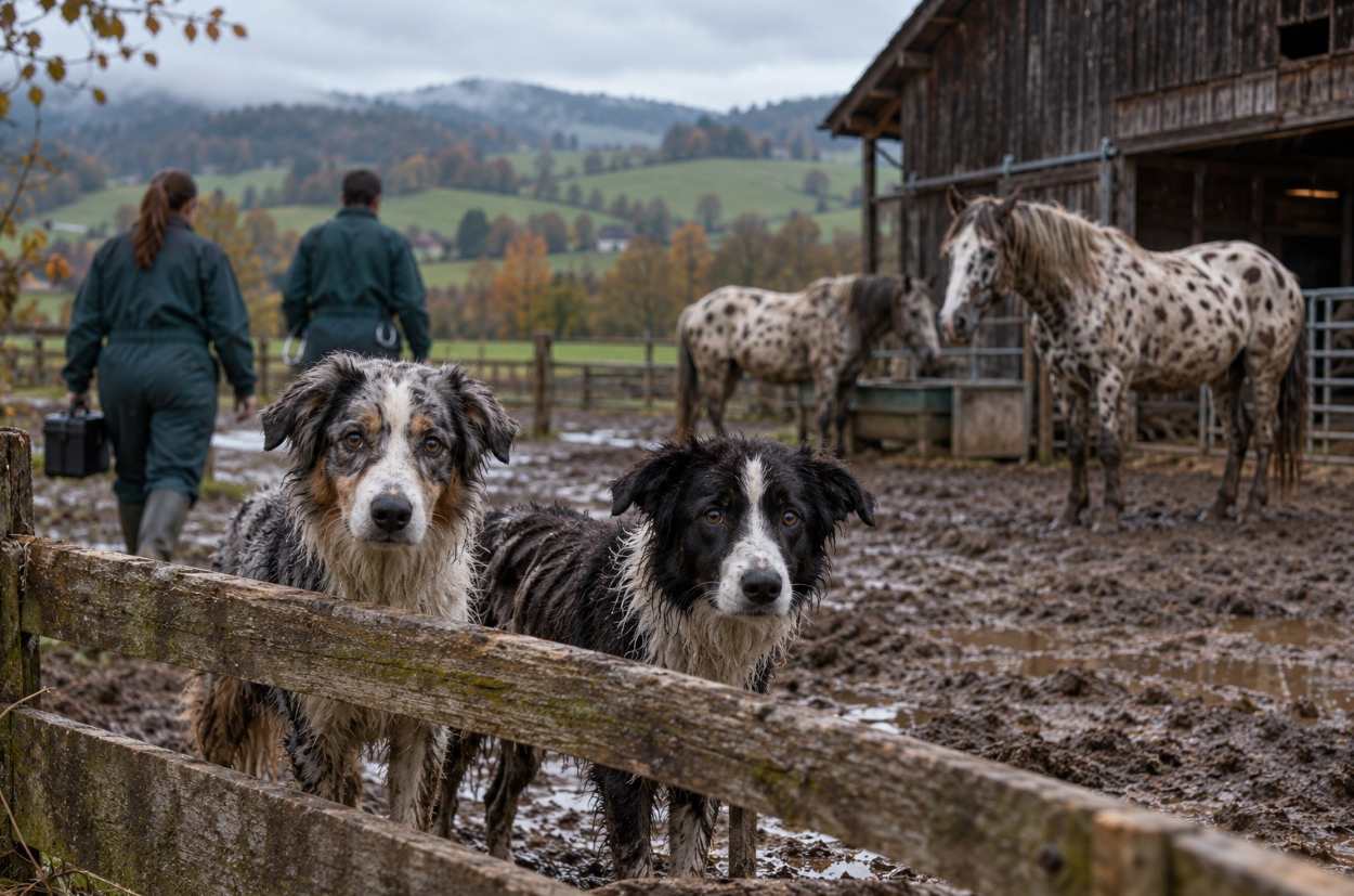 ferme insalubre suisse 40 chiens et 13 chevaux