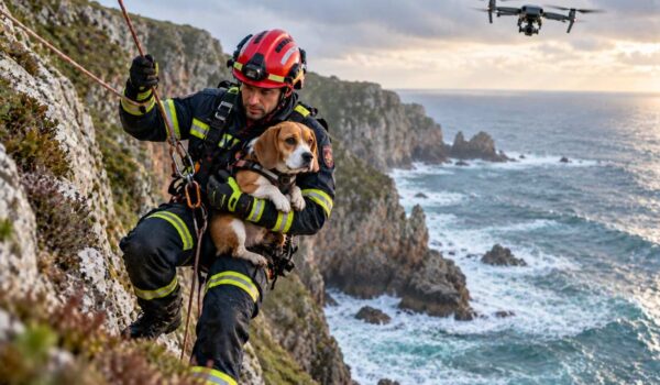 san francisco sauvetage chien falaise
