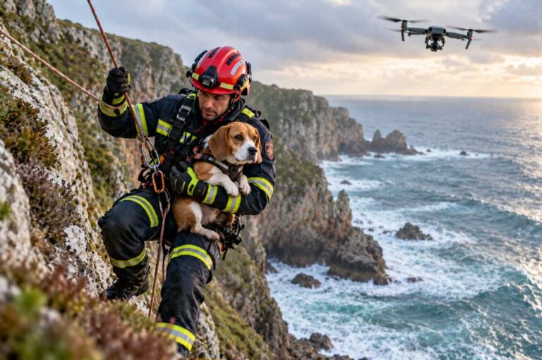 san francisco sauvetage chien falaise